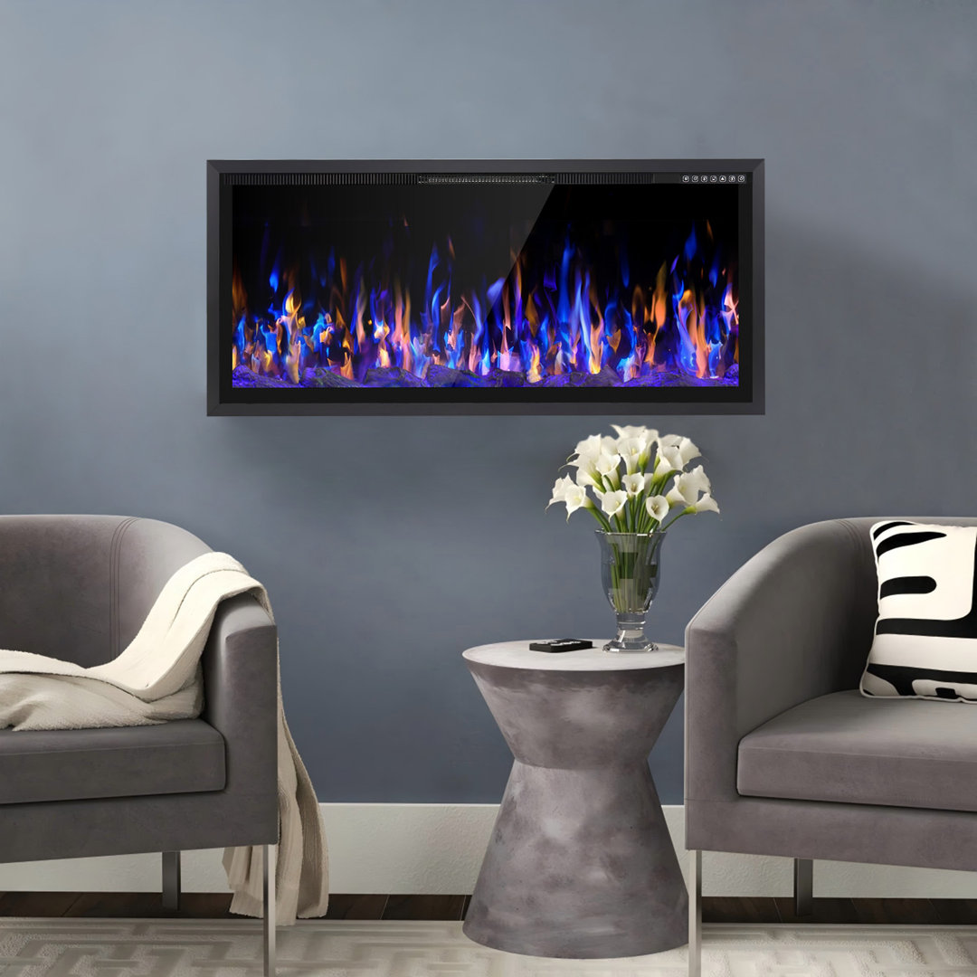 Recessed And Wall Mounted Electric Fireplace